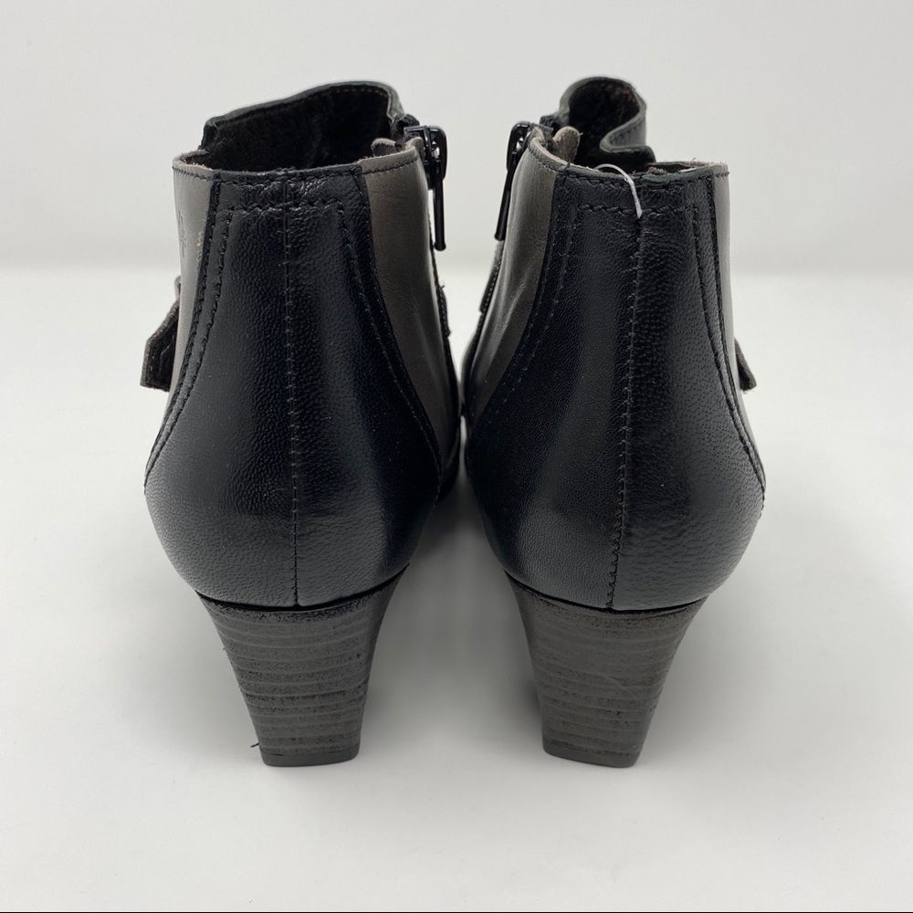 Fidji V310 leather point toe buckle ankle booties - Picture 5 of 9